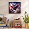 5D US Flag & Eagle Diamond Painting Kit – DIY Full Drill 4th of July Crystal Rhinestone Art, 13.8x13.8 in, Wall Decor for Adults